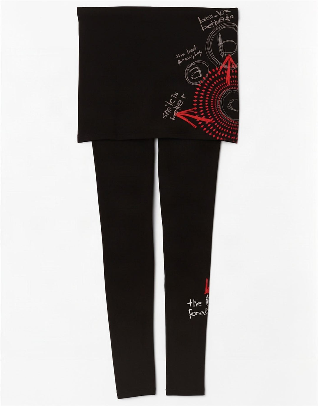 Desigual Womens Grafiske Leggings UK 10 Small Black Geometric