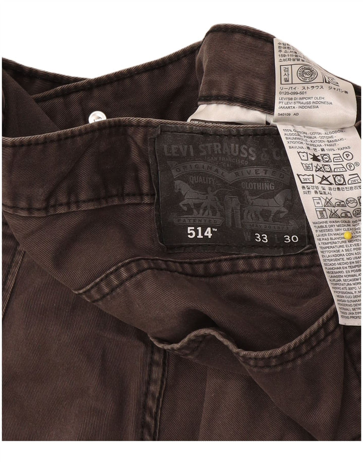 Levi's Herre 514 Straight Jeans W33 L30 Grå Bomuld