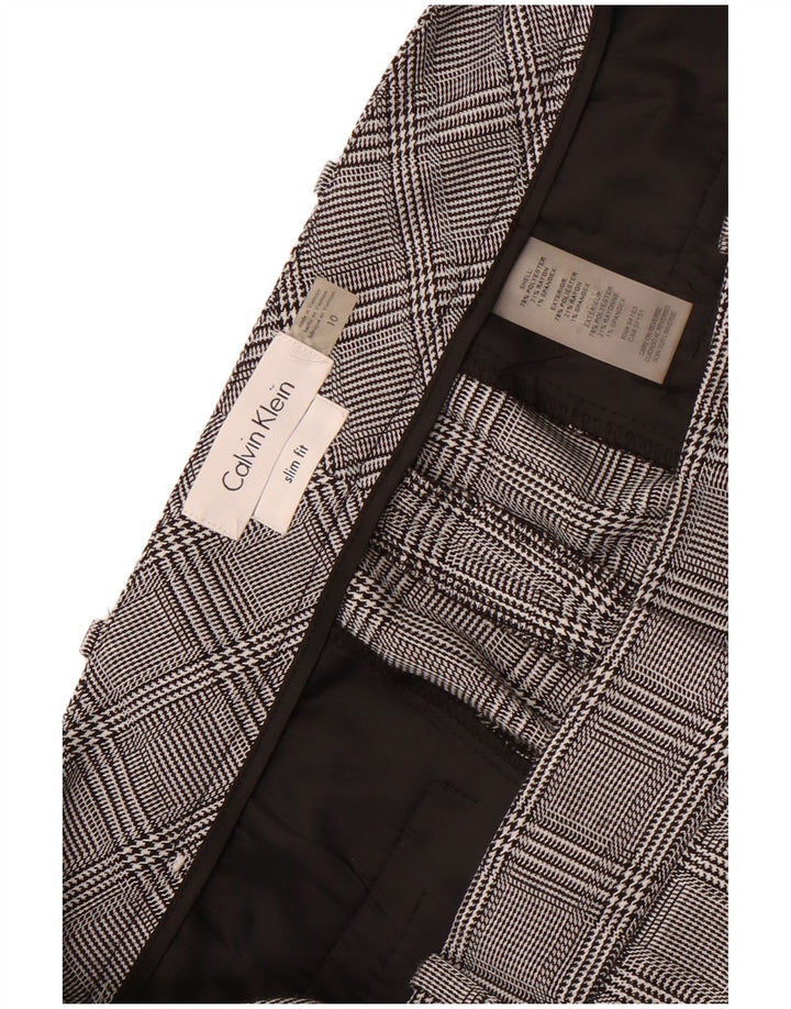 Calvin Klein Dame Casual Bukser US 10 Large W32 L29 Grå Houndstooth