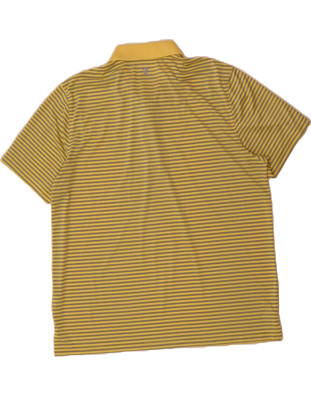 IZOD Mens Polo Shirt 2XL Yellow Striped Polyester Vintage Izod and Second-Hand Izod from Messina Hembry 