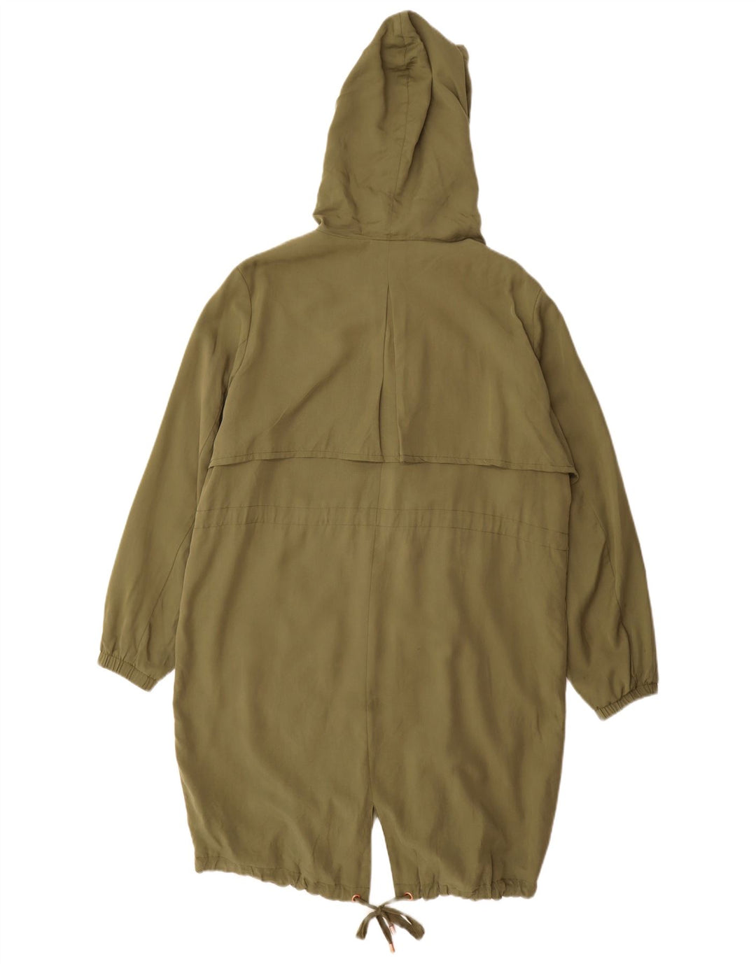 Marks & Spencer Dame Hooded Parka Jacket UK 16 Large Khaki Polyester