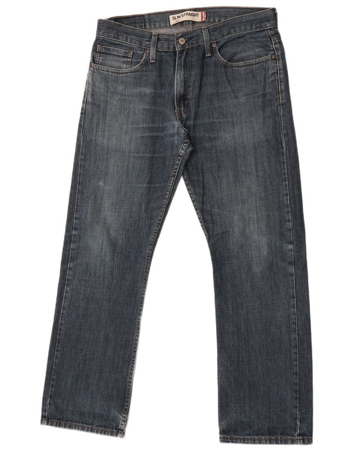Levi's Herre 514 Slim Straight Jeans W34 L40 Blå Bomuld