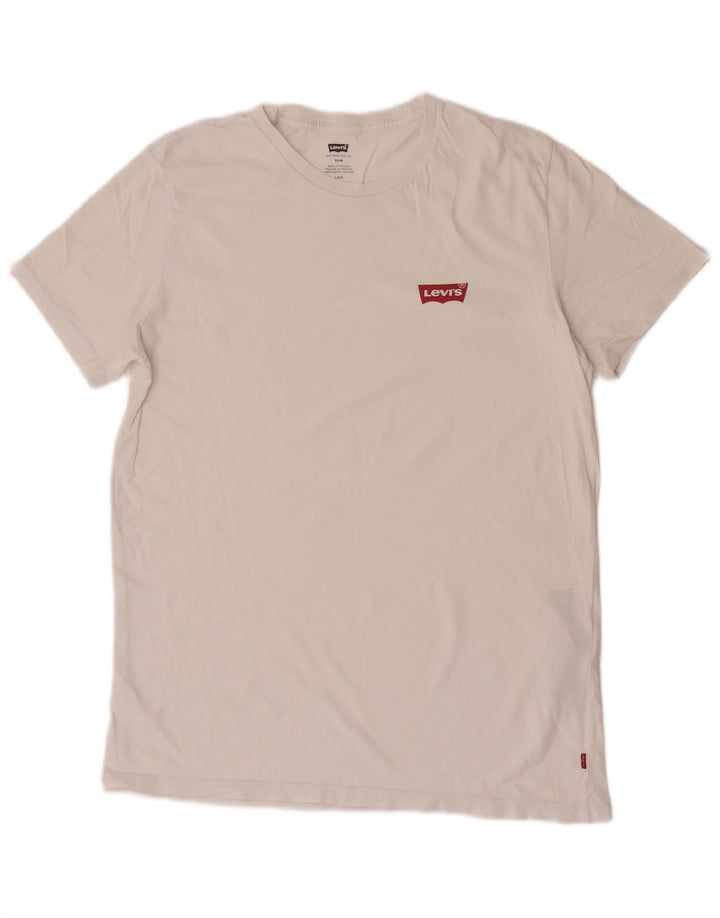 Levi's Herre T-Shirt Top Stor Hvid Bomuld