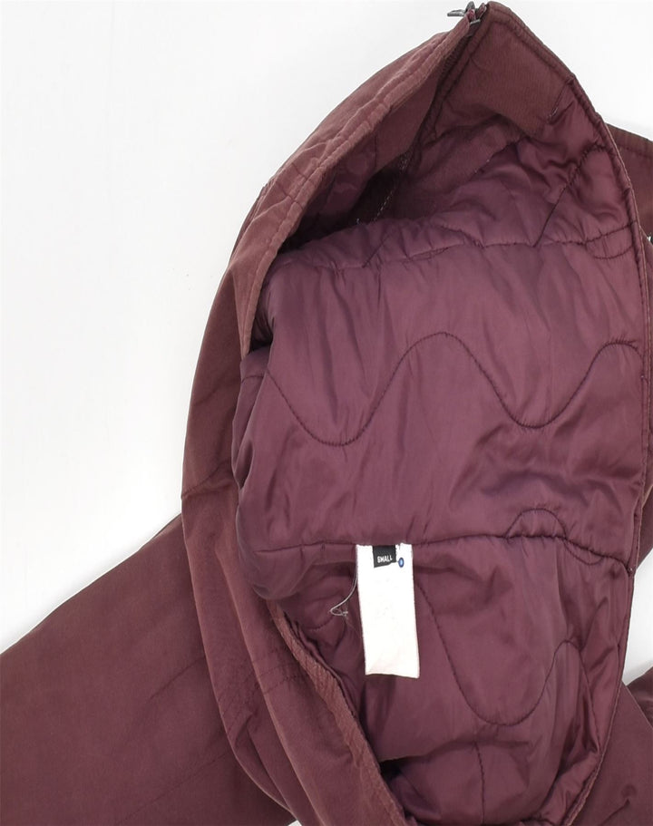 GUESS Womens Overcoat UK 10 Small Maroon Polyamide | Vintage | Thrift | Second-Hand | Used Clothing | Messina Hembry 