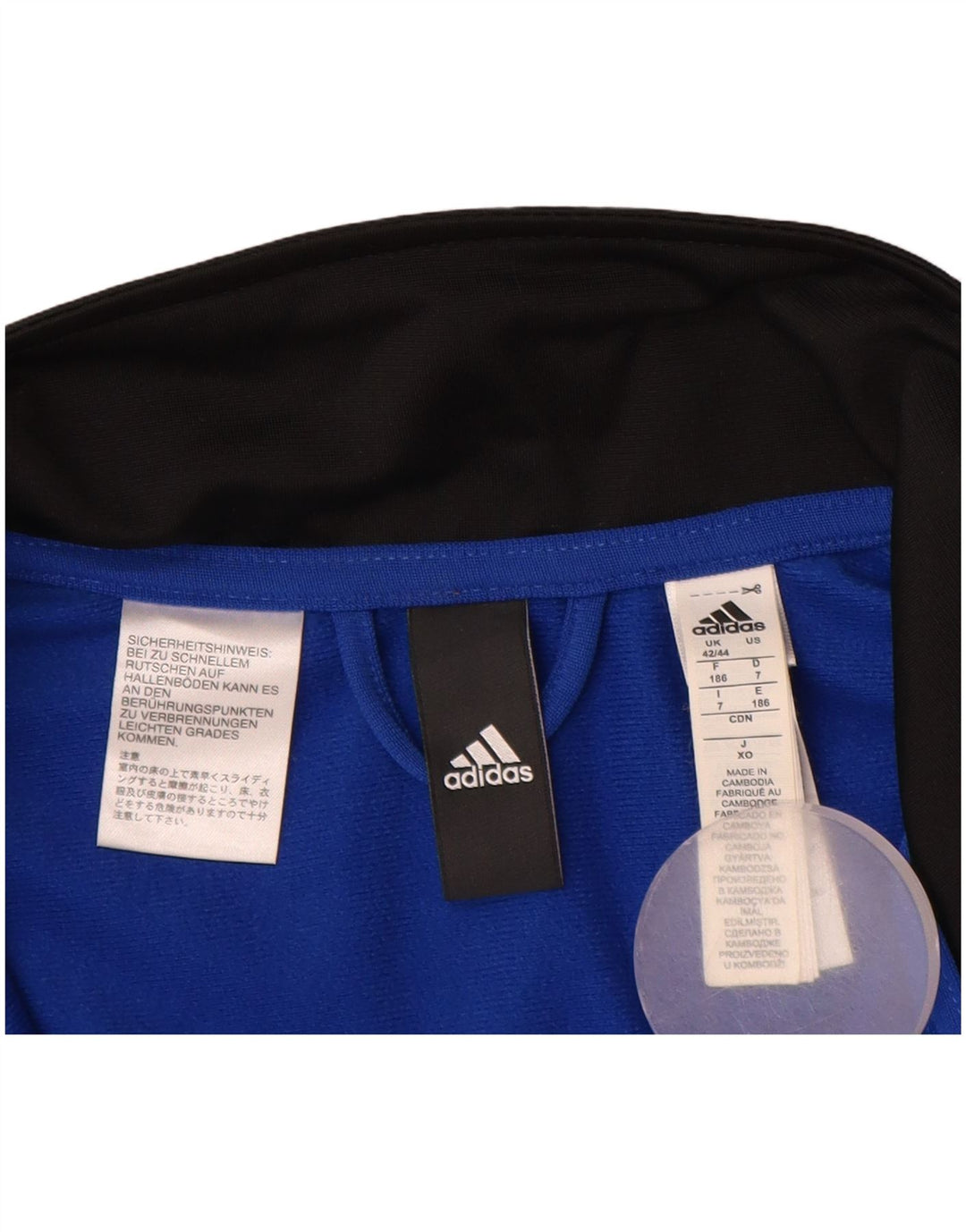 Adidas Træningsdragt til mænd Top jakke UK 42/44 Large Black Colourblock Polyester