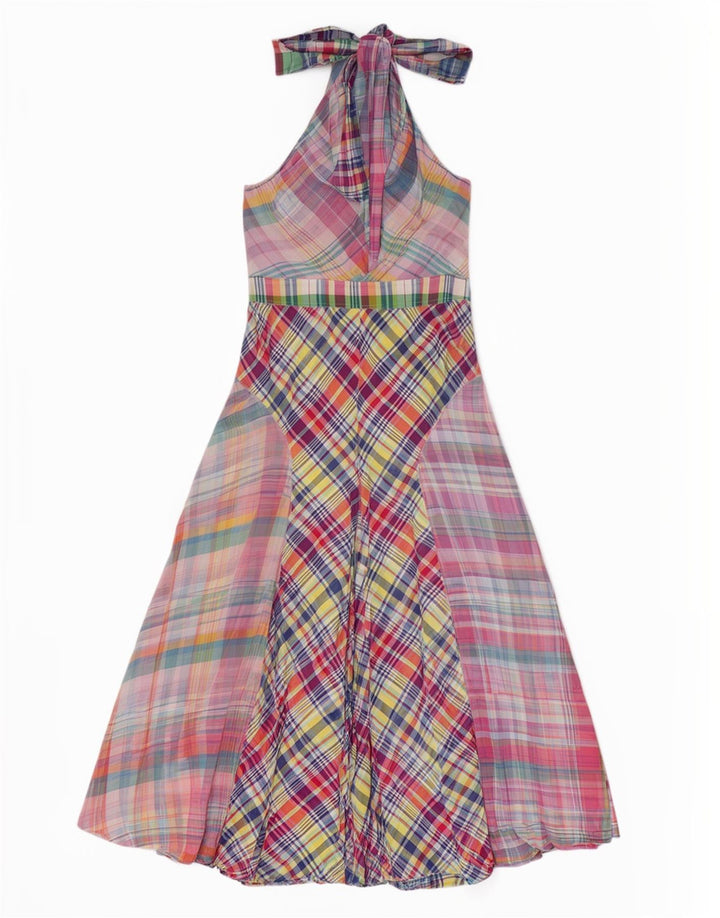 Polo Ralph Lauren Dame Halter Dress US 10 Large Flerfarvet Patchwork