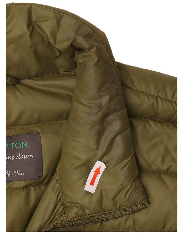 Benetton Dame Polstret Jakke UK 10 Small Green