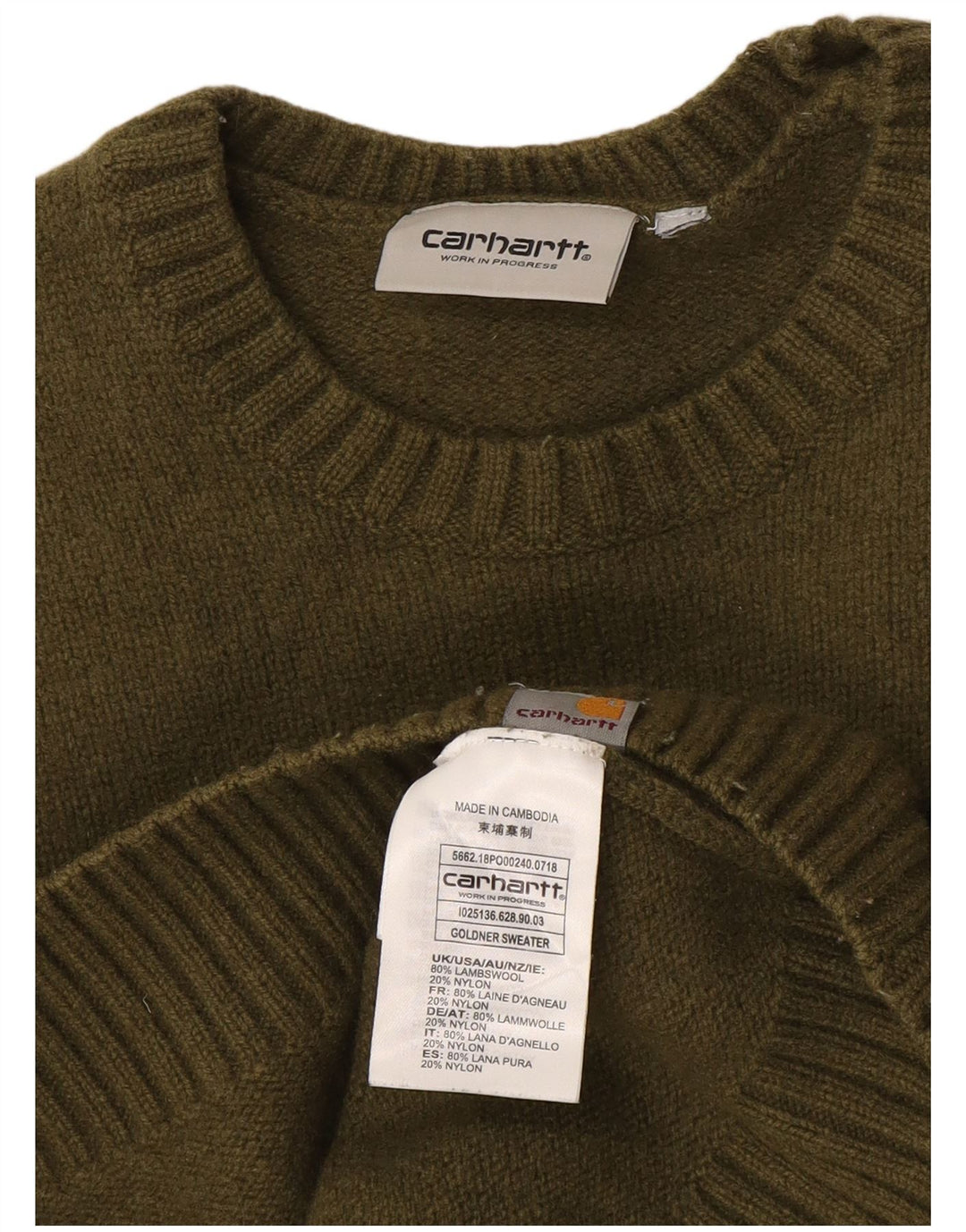 CARHARTT Herre sweater med rund hals, lille flerfarvet farveblok