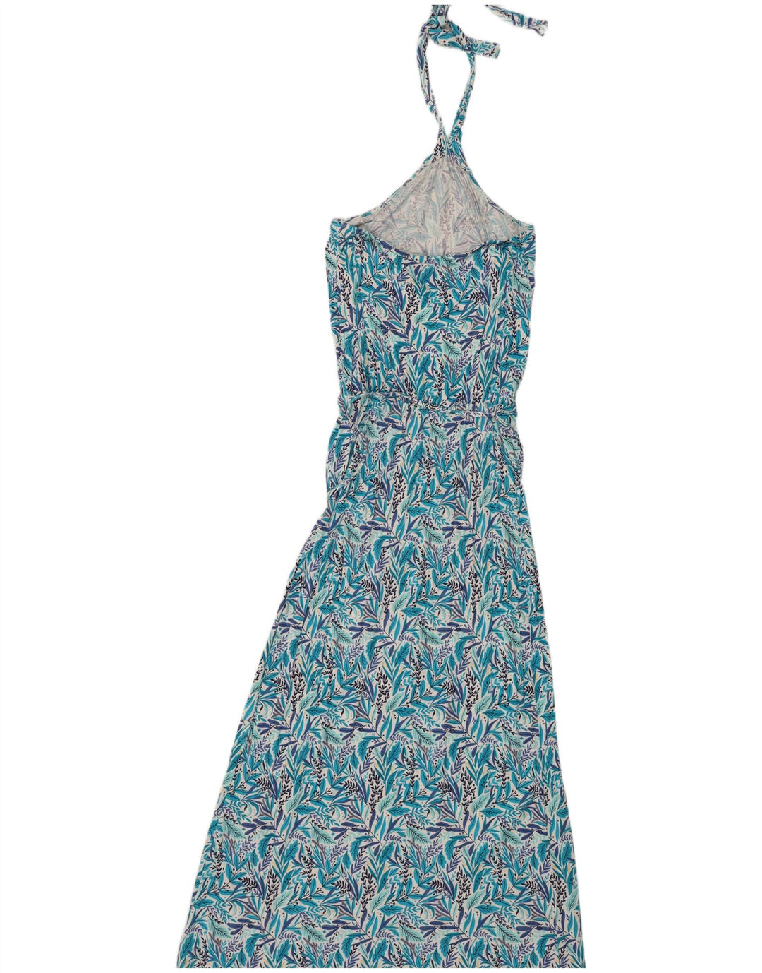 Blue Motion Dame Maxi Halter Dress EU 40/42 Medium Blue Floral Viscose