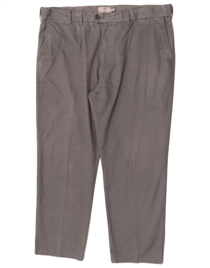 Marks & Spencer Herre Regular Fit Suit Bukser W42 L29 Grå nålestribe
