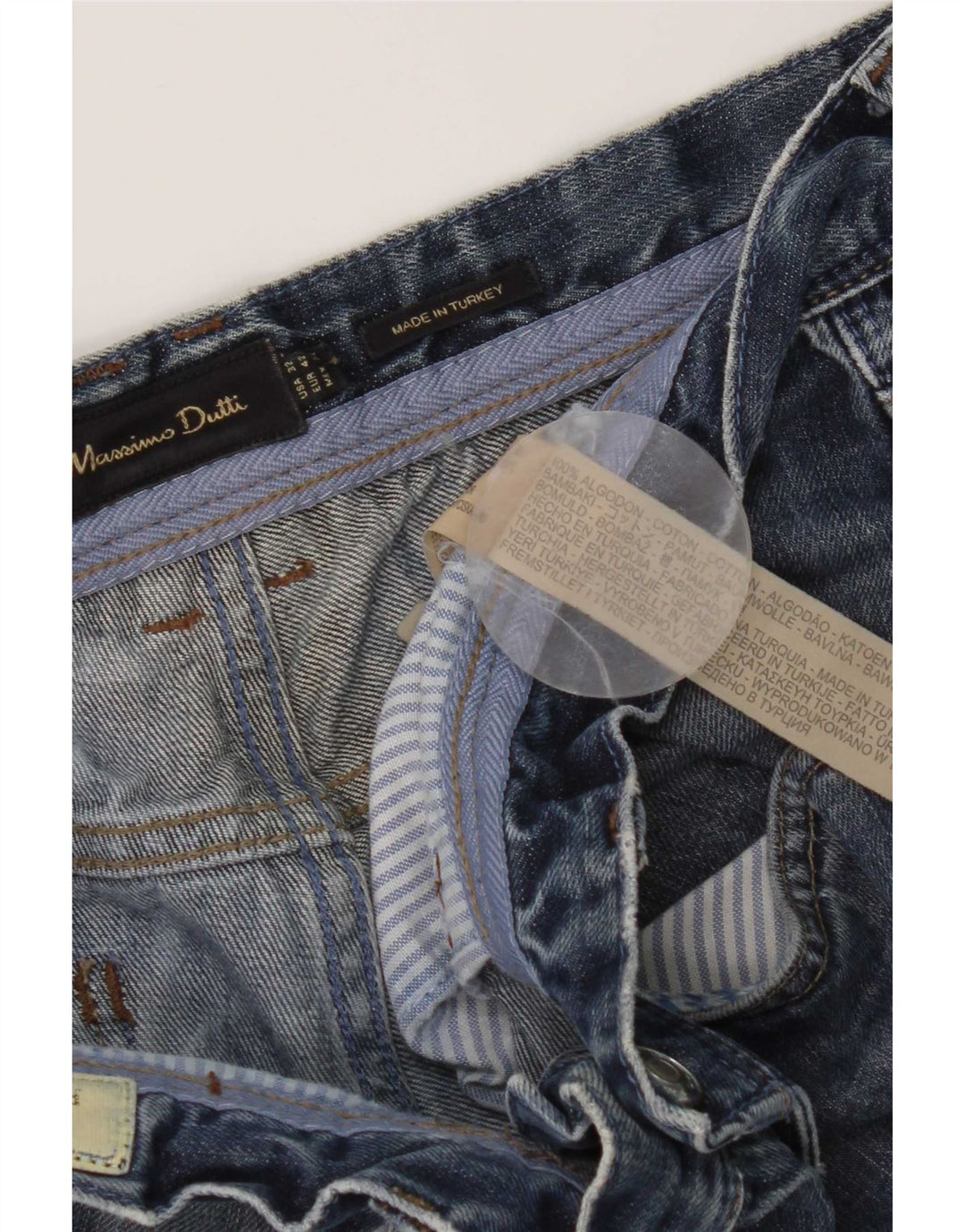 Massimo Dutti Herre Capri Jeans EU 42 Large W32 L20 Blå Bomuld