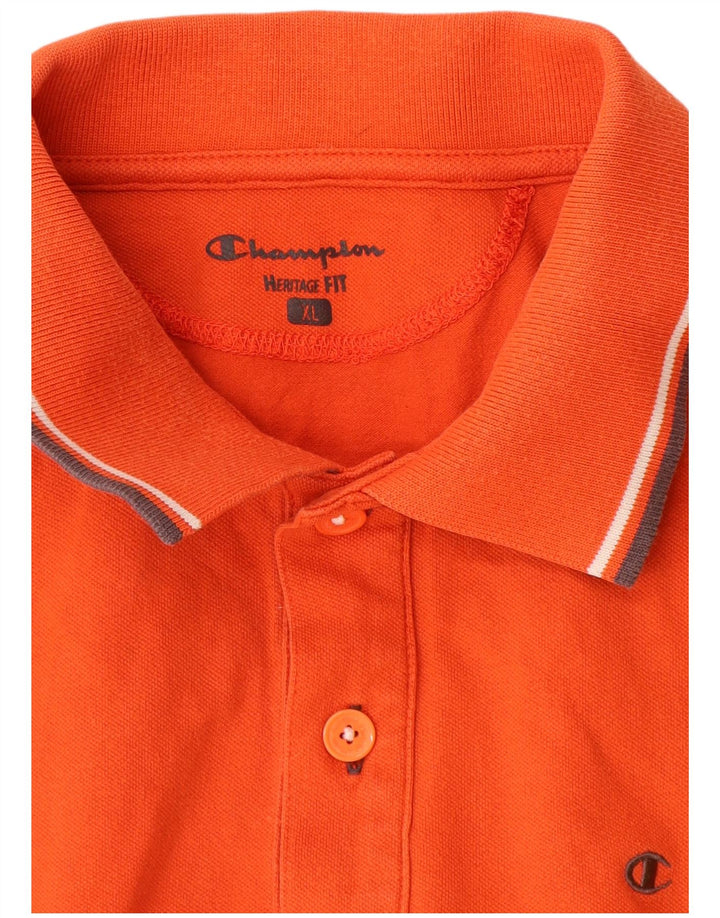 Champion Heritage Fit Polo Shirt XL Orange
