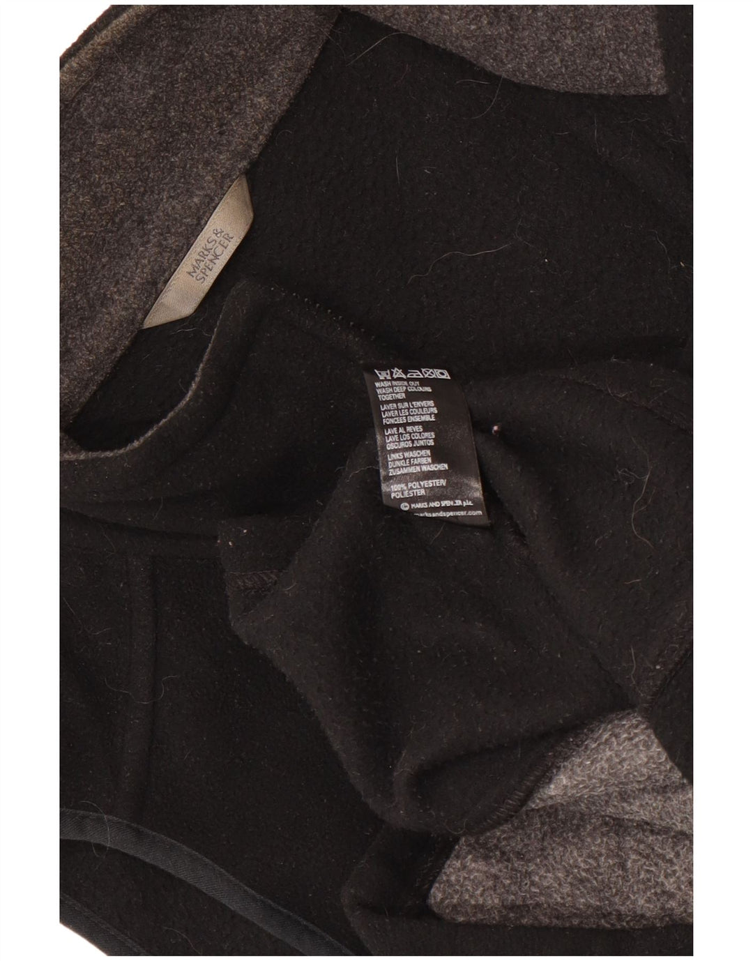Marks & Spencer Dame Fleece Gilet UK 10 Small Black Polyester