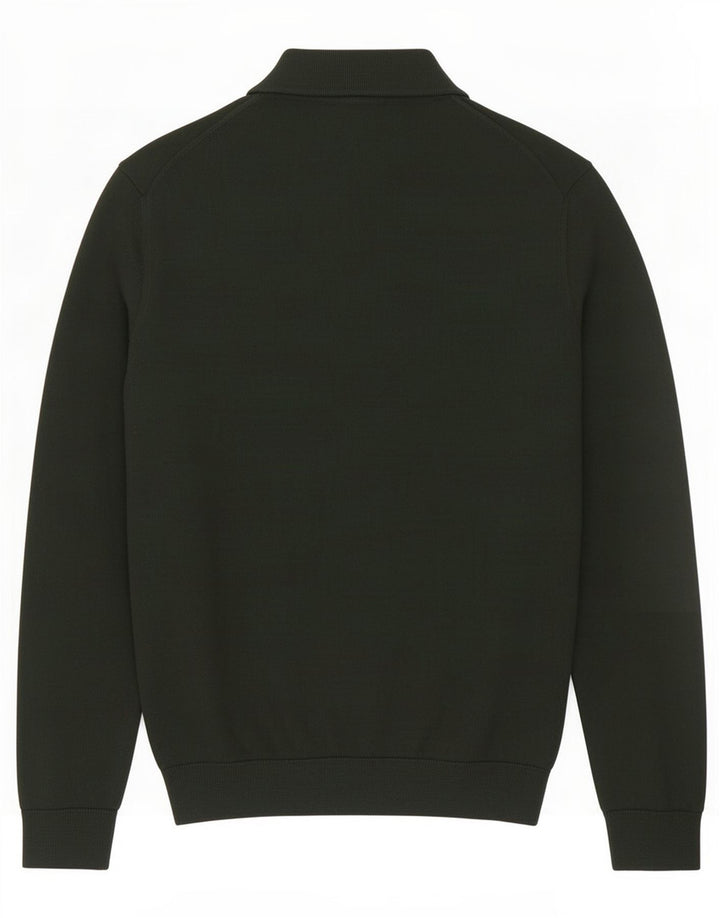 Zara Herre Polo Neck Jumper Sweater Medium Grøn Akryl