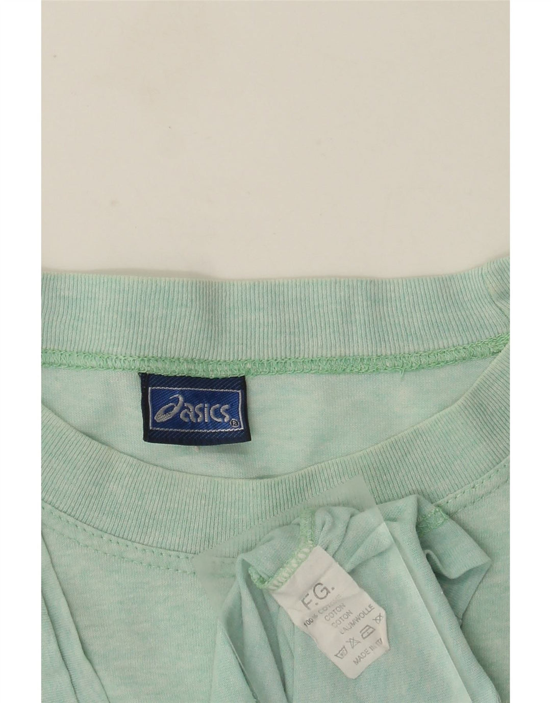 Asics Herre Grafisk T-Shirt Top Stor Grøn Colourblock Bomuld