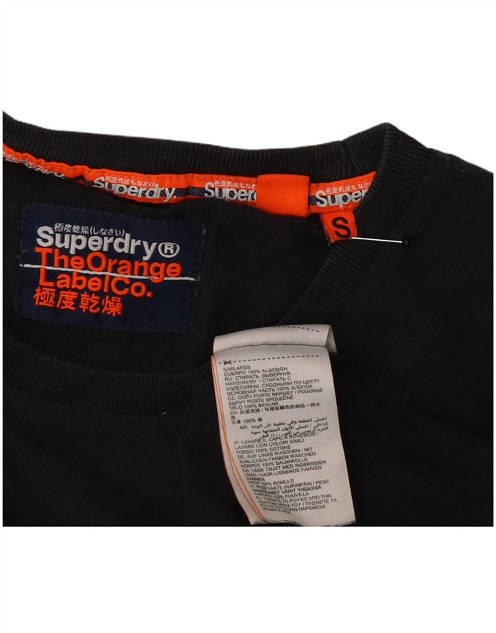 Superdry T-shirt top til mænd, lille sort bomuld