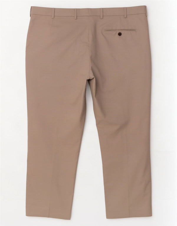 Marks & Spencer Herre Skræddersyet Fit Straight Crop Chinobukser W40 L25 Grå