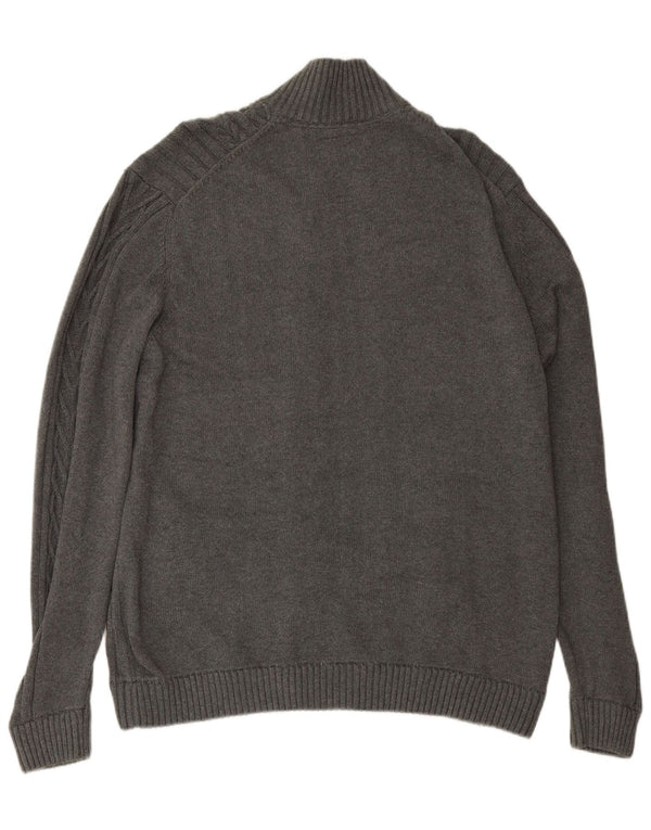 ANGELO LITRICO Herre cardigan sweater 3XL Grå Bomuld