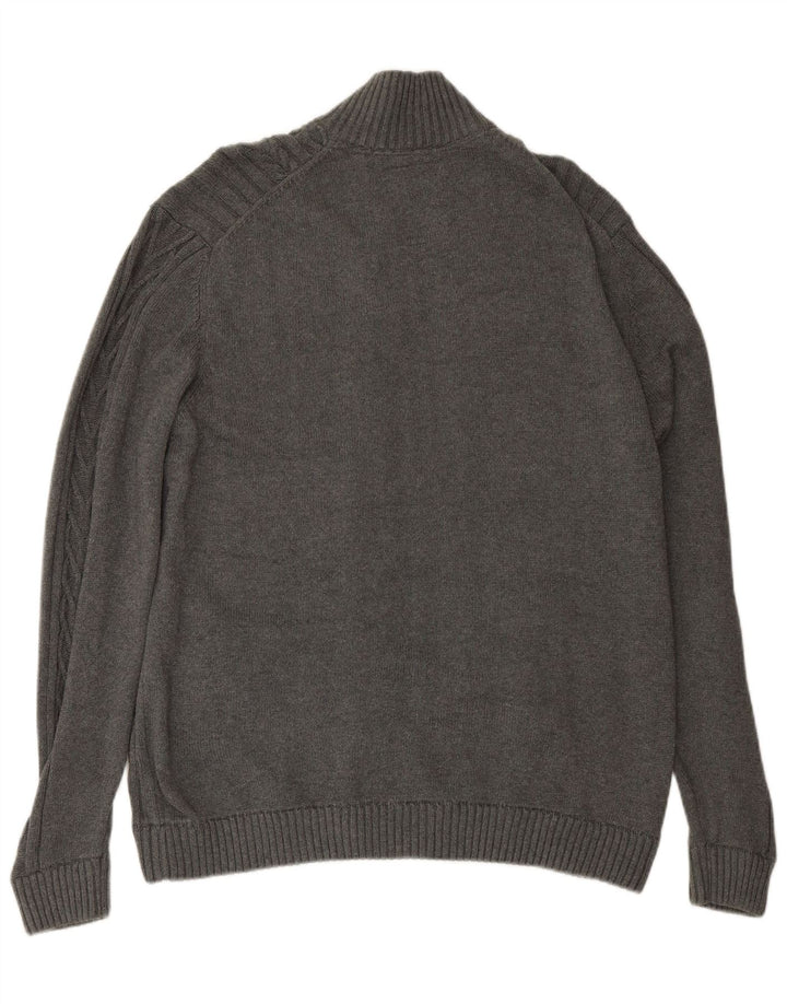 ANGELO LITRICO Herre cardigan sweater 3XL Grå Bomuld