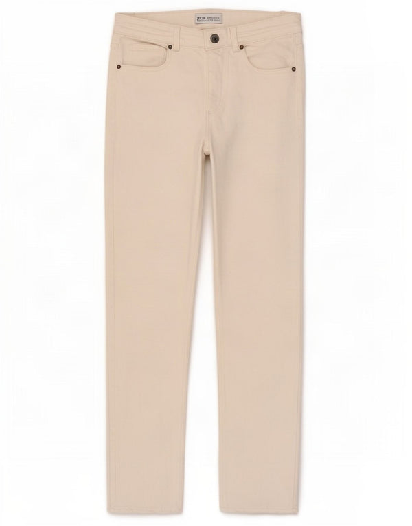 Zara Womens Crop Slim Jeans EU 38 Small W28 L26 White Bomuld