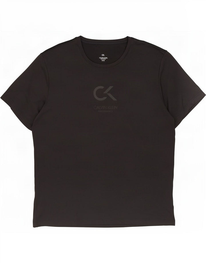 Calvin Klein Herre Grafisk T-Shirt Top XL Sort Polyester