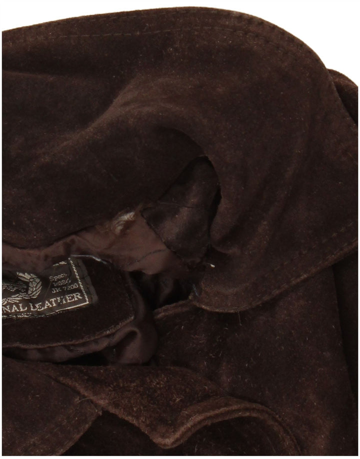 Vintage Dame Oversized Ruskind Overfrakke UK 20 2XL Brun