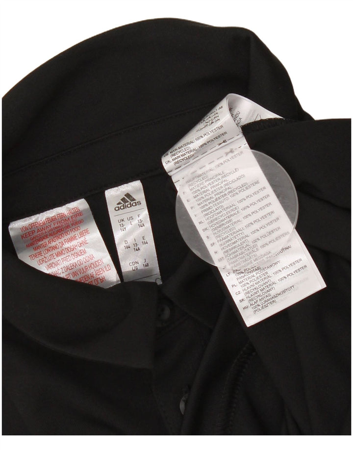 Adidas Boys Aeroready Polo Shirt 13-14 År Sort Polyester