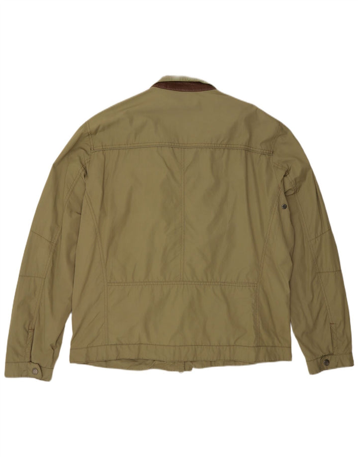 Massimo Dutti Herre Utility Jacket UK 44 2XL Khaki Nylon