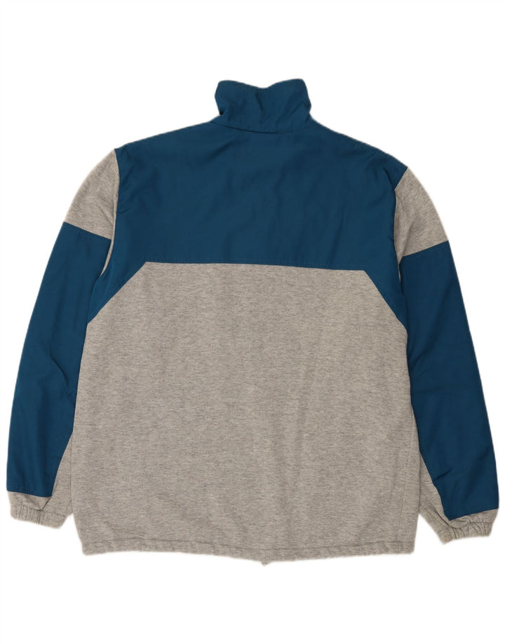 Aesse Sweatshirt med lynlås til mænd, stor grå farveblok