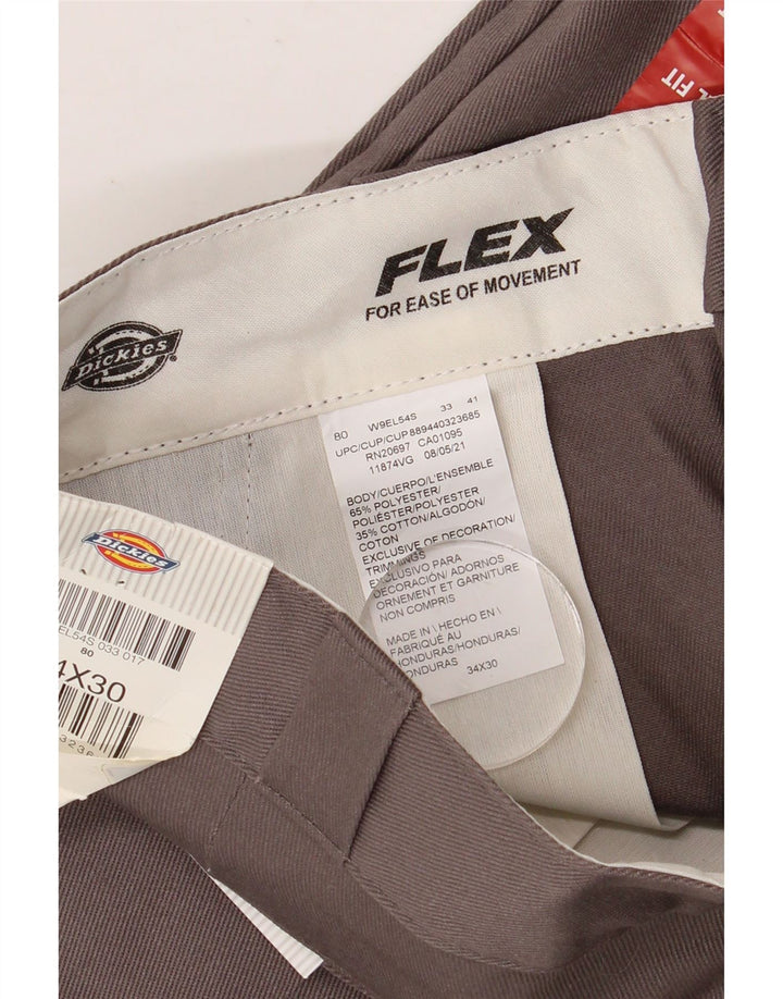 Dickies Herre Lige Original Fit Chino Bukser W34 L30 Grå Polyester