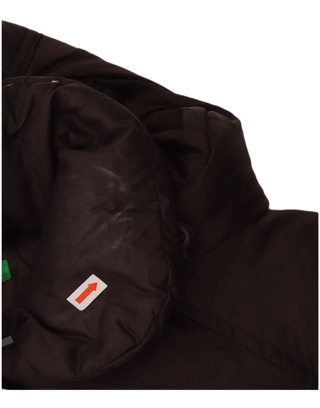 Benetton Dame Hætte Hætte Polstret Jakke UK 10 Small Brown Winter