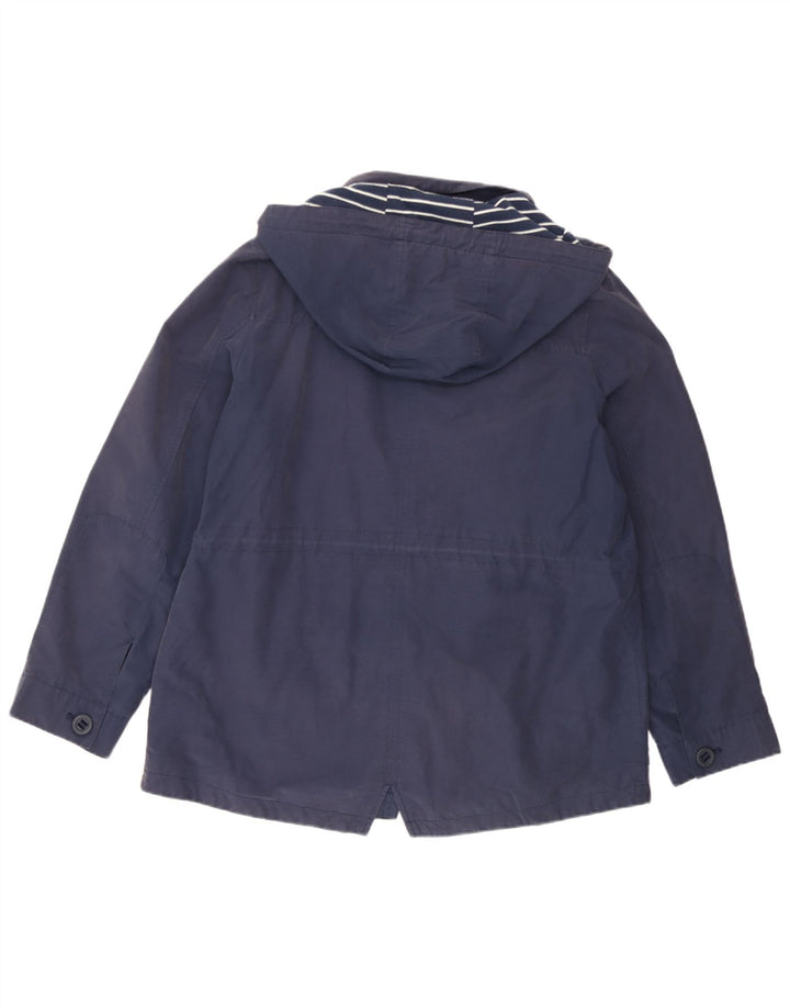 Marks & Spencer Dame Hooded Parka Jacket UK 14 Large Navy Blue Polyester