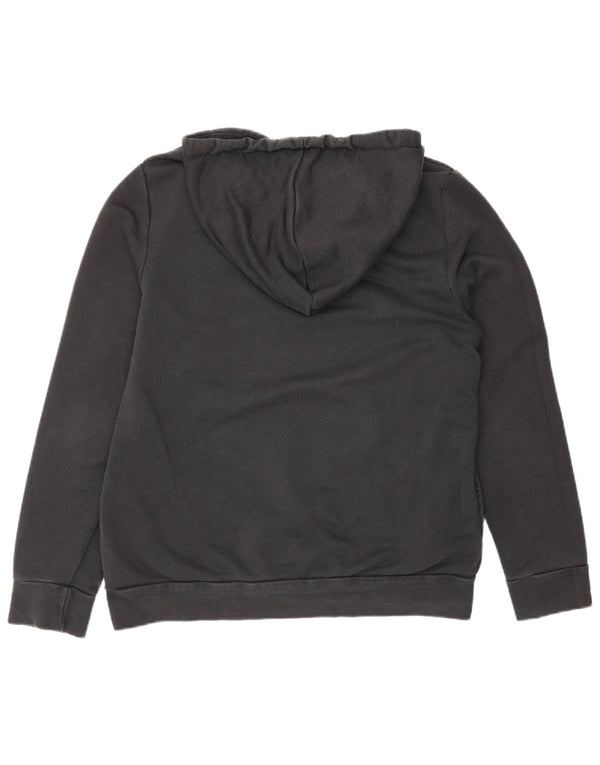 Adidas Dame Grafisk Sweatshirt Jumper UK 16/18 Stor sort bomuld