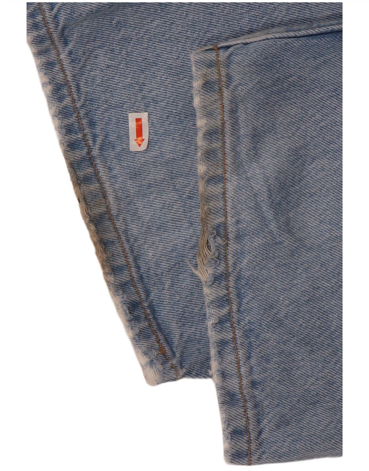 Zara Dame Distressed Straight Jeans EU 38 Small W28 L34 Blue