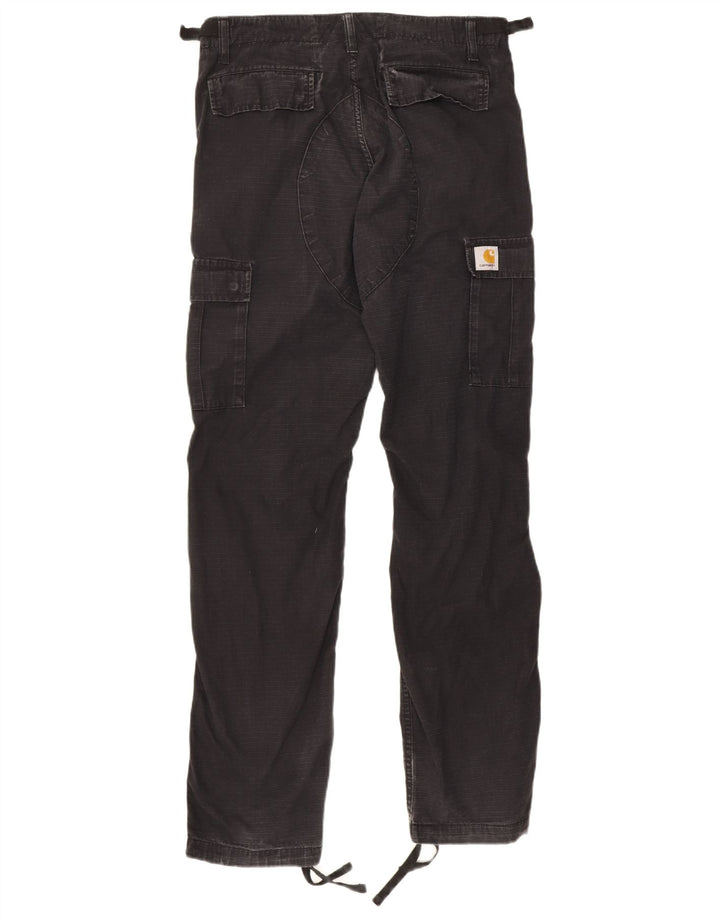 Carhartt Herre Straight Cargo Bukser W30 L32 Sort Bomuld
