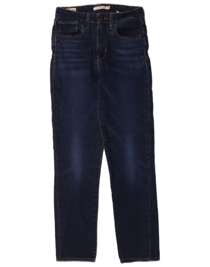 LEVI'S Dame 721 Skinny Jeans med høj talje W28 L28 Marineblå Bomuld
