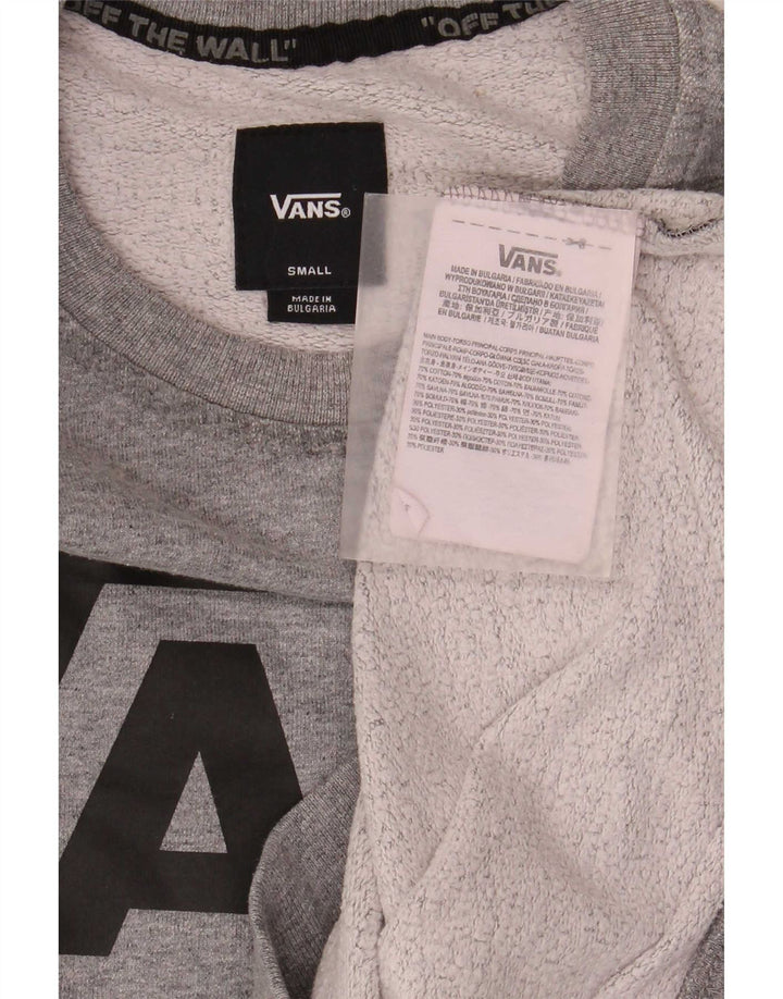 Vans Herre grafisk sweatshirt jumper lille grå flækket bomuld