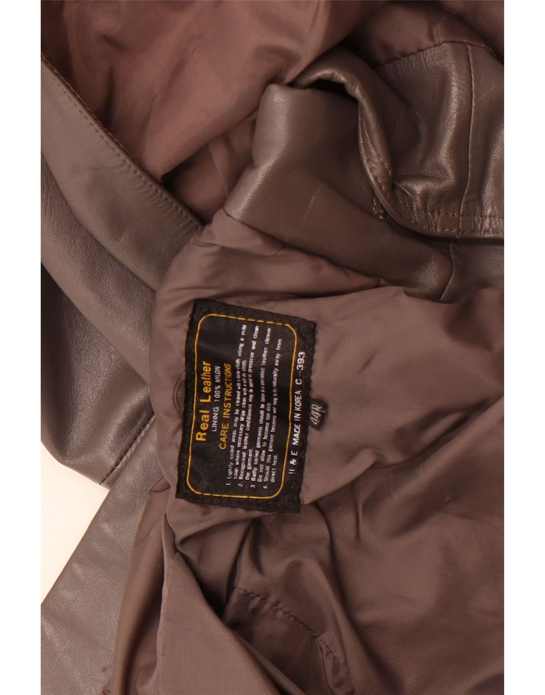 Vintage herre 2-knaps læder blazerjakke UK 44 2XL brunt læder