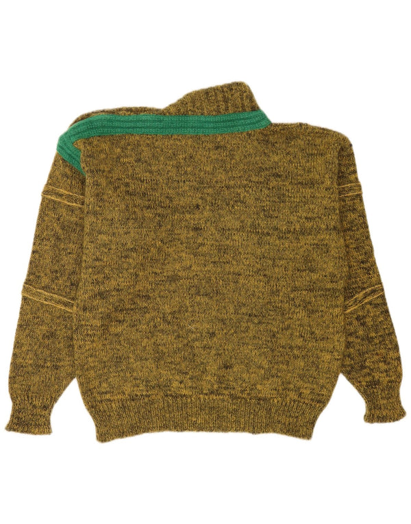 Bluster Dame Turtle Neck Jumper Sweater EU 46 XL Khaki Flecked Mohair