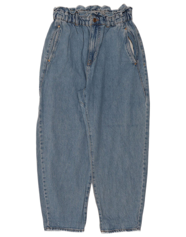 Zara Womens High Waist Cropped Jeans EU 42 Large W32 L25 Blue