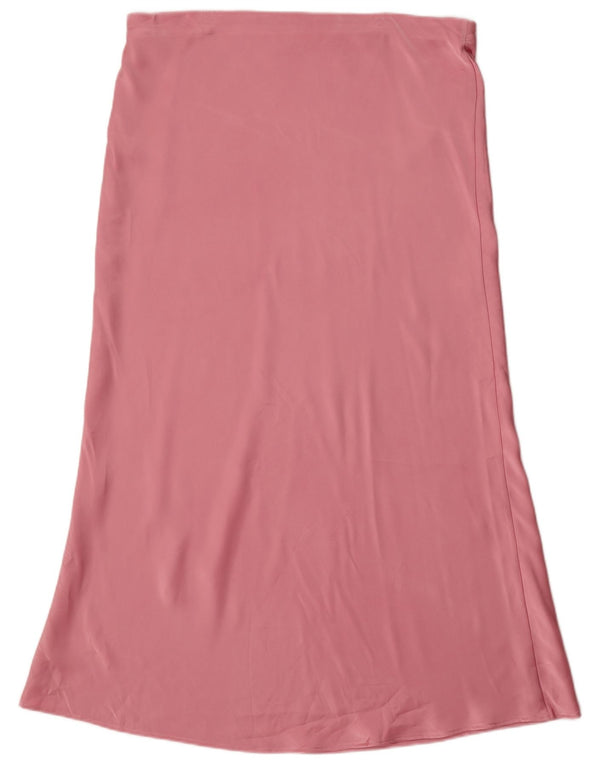 Zara Midi-nederdel med høj talje til kvinder XL W32 Pink Polyester
