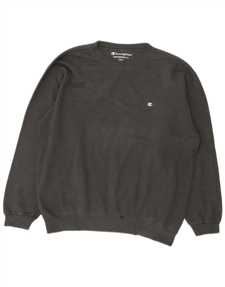 Champion Herre Sweatshirt Jumper XL Grå Bomuld