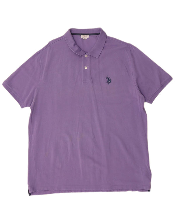 U.S. Polo Assn. Herre poloshirt 3XL lilla bomuld