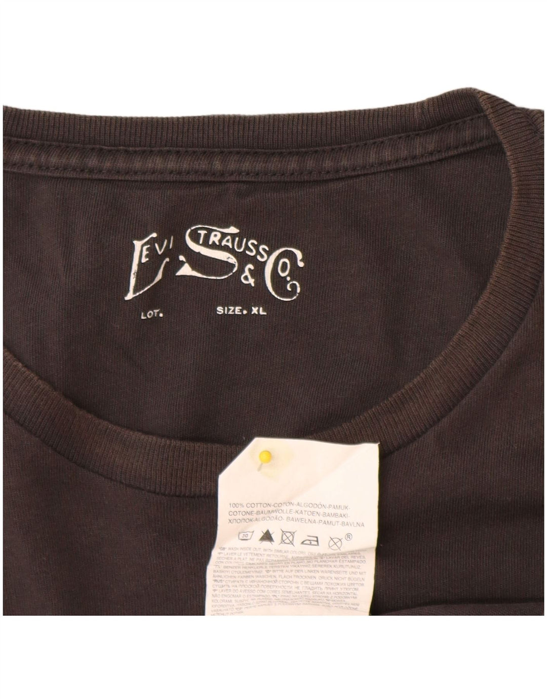 Levi's Herre grafisk T-shirt Top XL Grå Bomuld