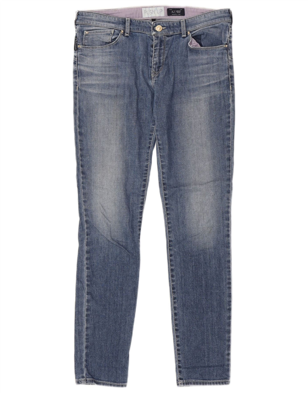 ARMANI Dame Skinny Jeans W30 L30 Blå Bomuld