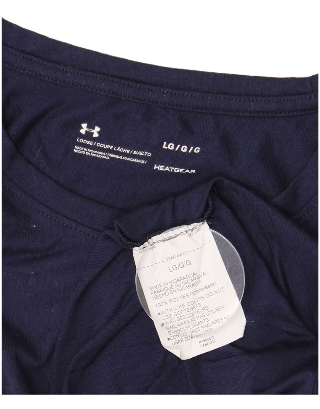 UNDER ARMOUR Herre Top Langærmet Large Navy Blue Polyester