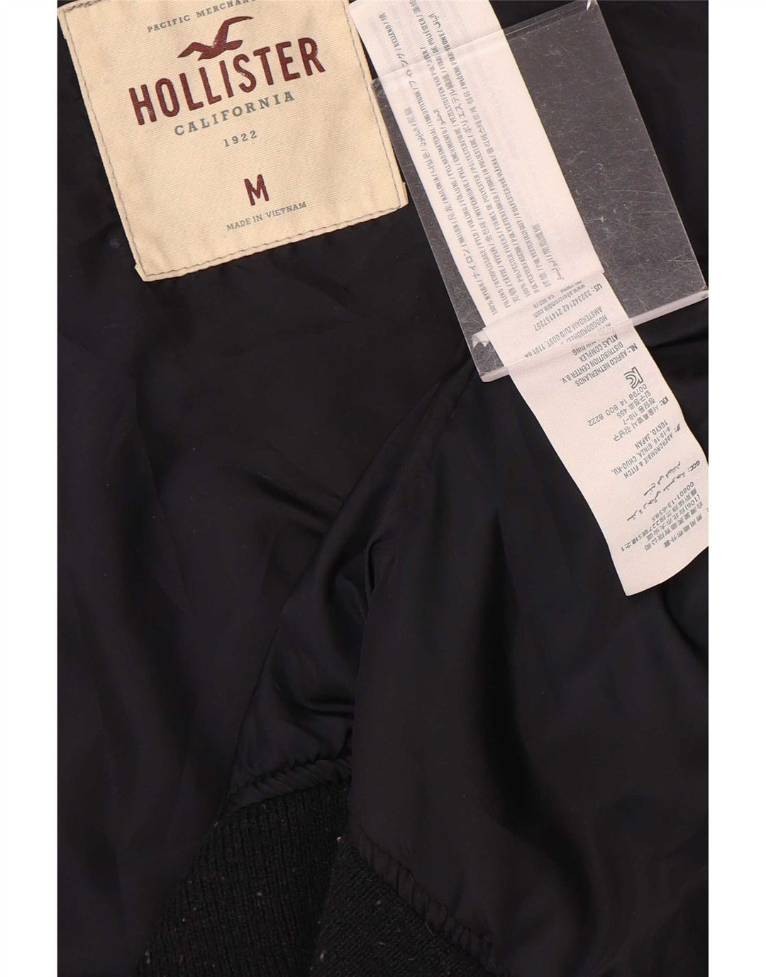 Hollister Herre Bomber Jacket UK 38 Medium Navy Blue Polyester