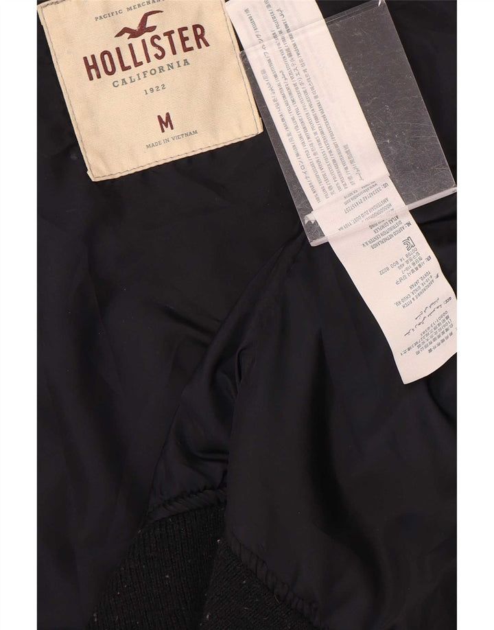 Hollister Herre Bomber Jacket UK 38 Medium Navy Blue Polyester