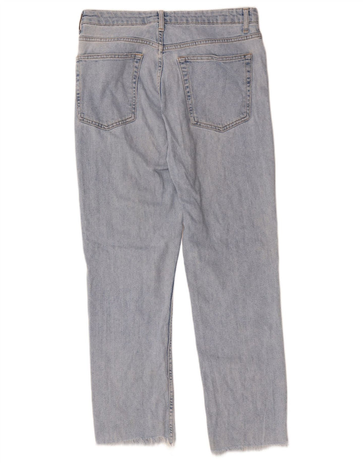 Topshop Dame Straight Jeans W32 L27 Blå Bomuld
