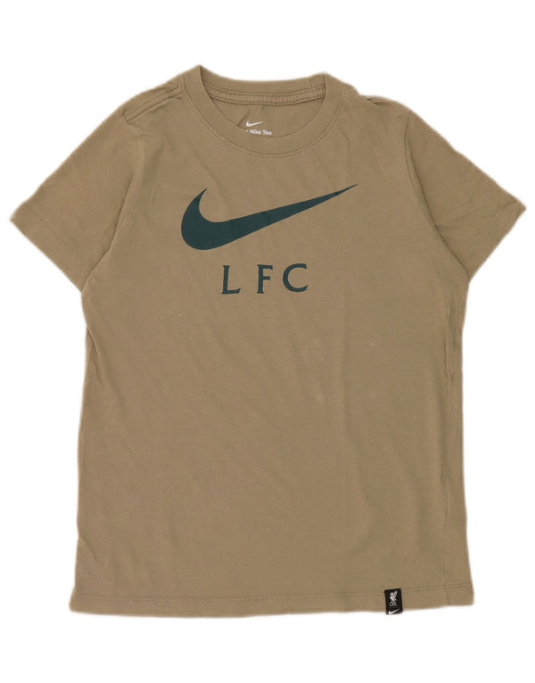 NIKE Boys Liverpool Graphic Graphic T-Shirt Top 10-11 år Medium Khaki